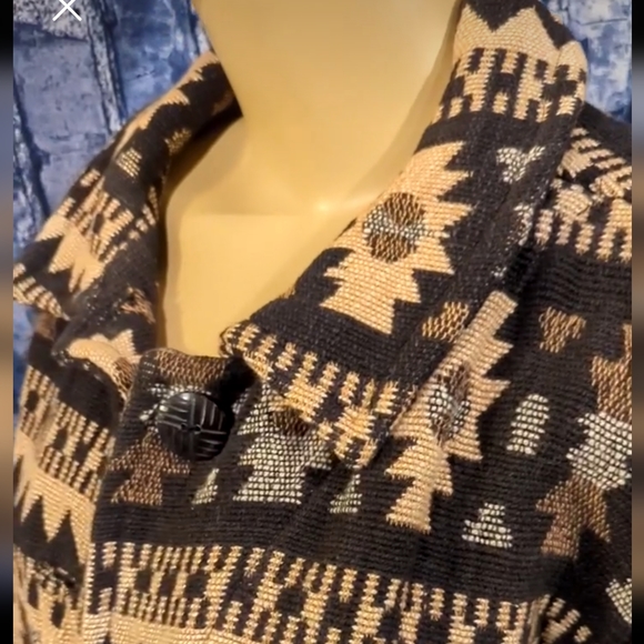 Chico's Southwest Western Print Tapestry Jacket Coat - Picture 3 of 13